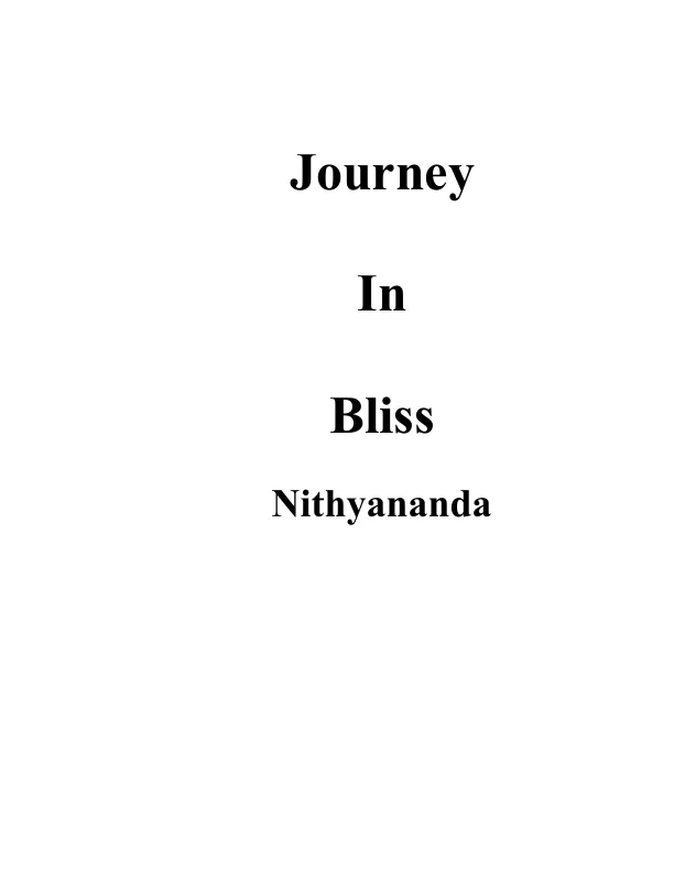 Journey in Bliss - English